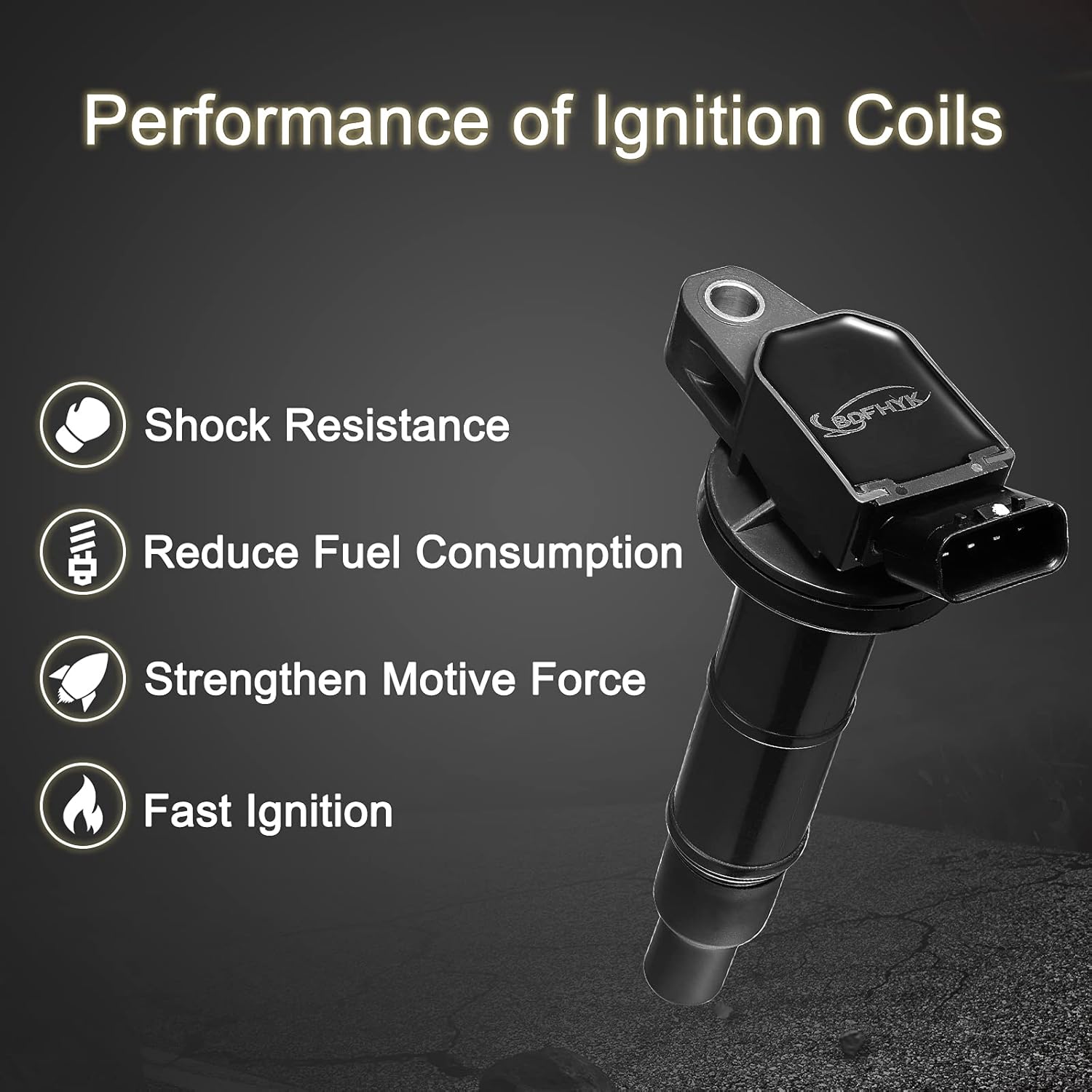 BDFHYK High Performance Ignition Coil Compatible with Toyota Camry Corolla Highlander Matrix RAV4 Solara Lexus Pontiac Scion L4 2.0L 2.4L UF333 D511C C1330 Pack of 2