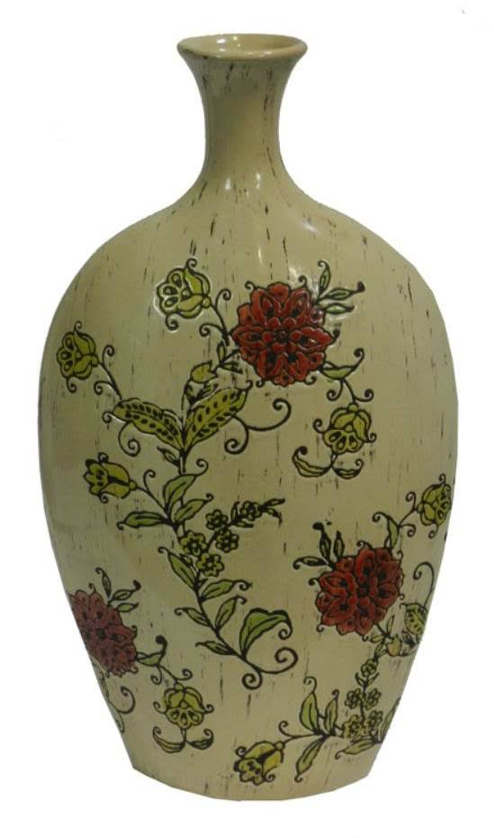 Benzara Elegant Multicolor Ceramic Vase