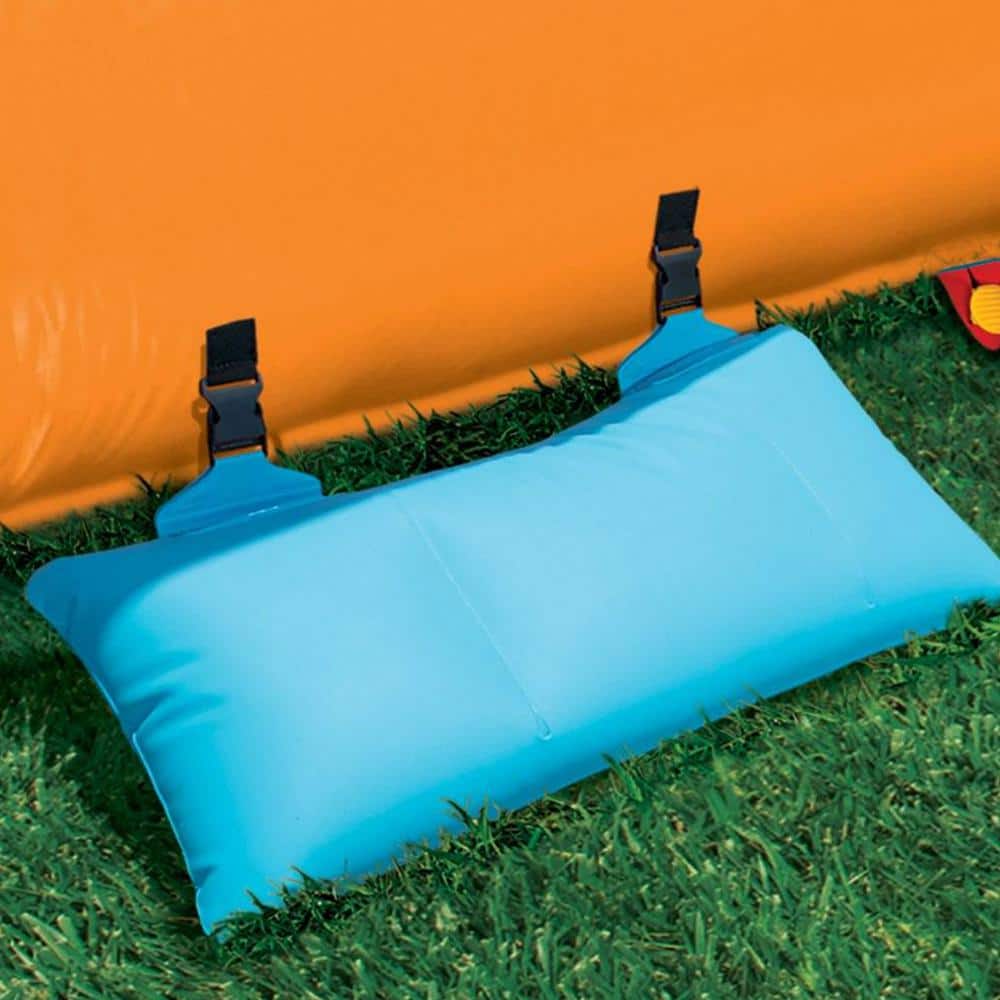BANZA Multi Polyester Sidewinder Falls Inflatable Water Park Play Pool with Slides and Blower