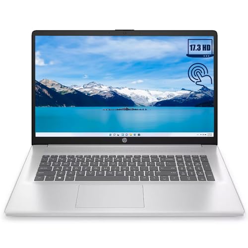 HP 17 Laptop, 17.3" HD+ Touchscreen Display, 16GB RAM, 1TB SSD, Intel Pentium Silver N5030 Processor, Webcam, Numeric Keypad, Long Battery Life, Windows 11 Home, XOZON Accessories, Silver