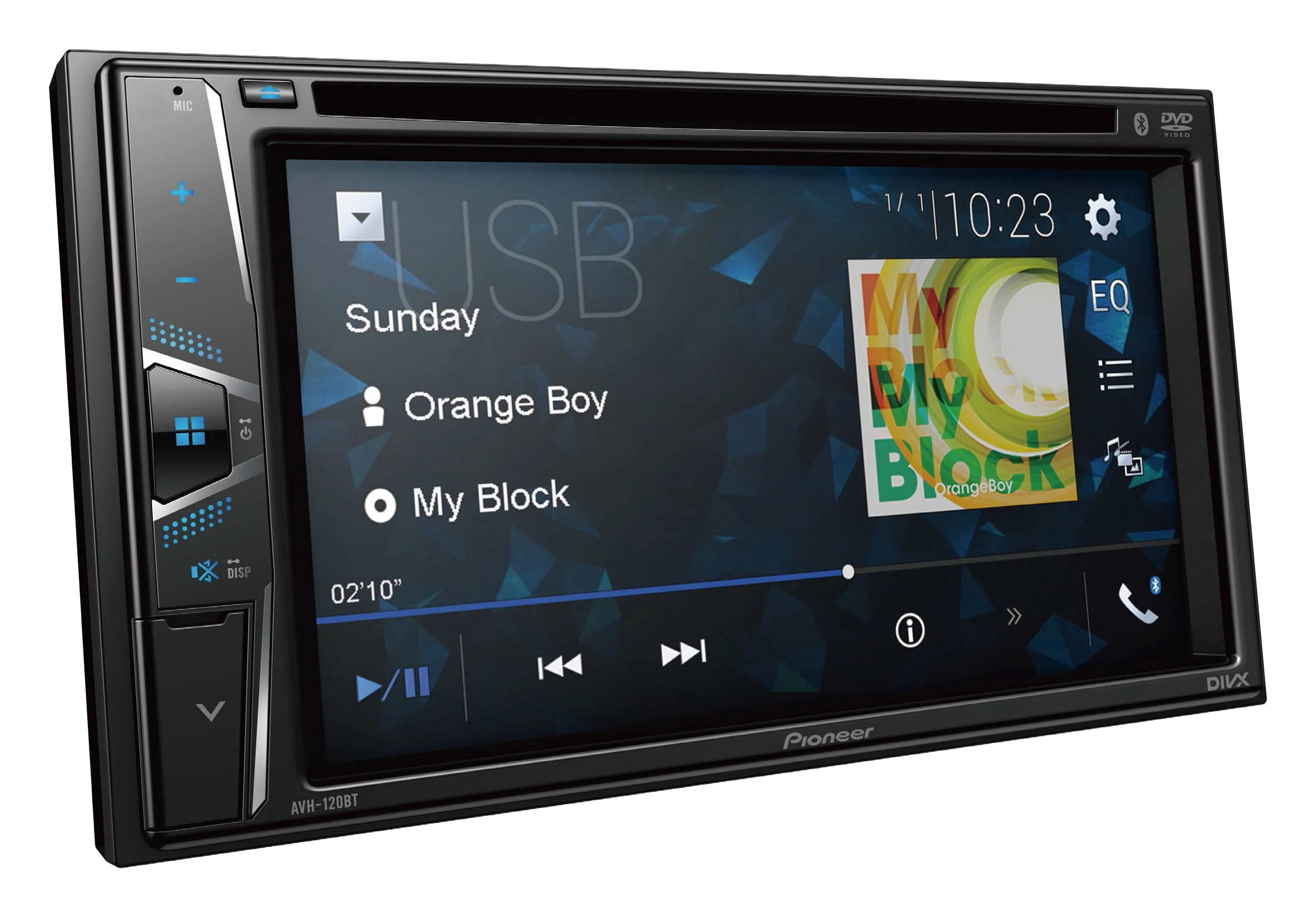 Pioneer AVH-120BT Double Din 6.2 Touchscreen Bluetooth Car Stereo, Android Compatible (New)