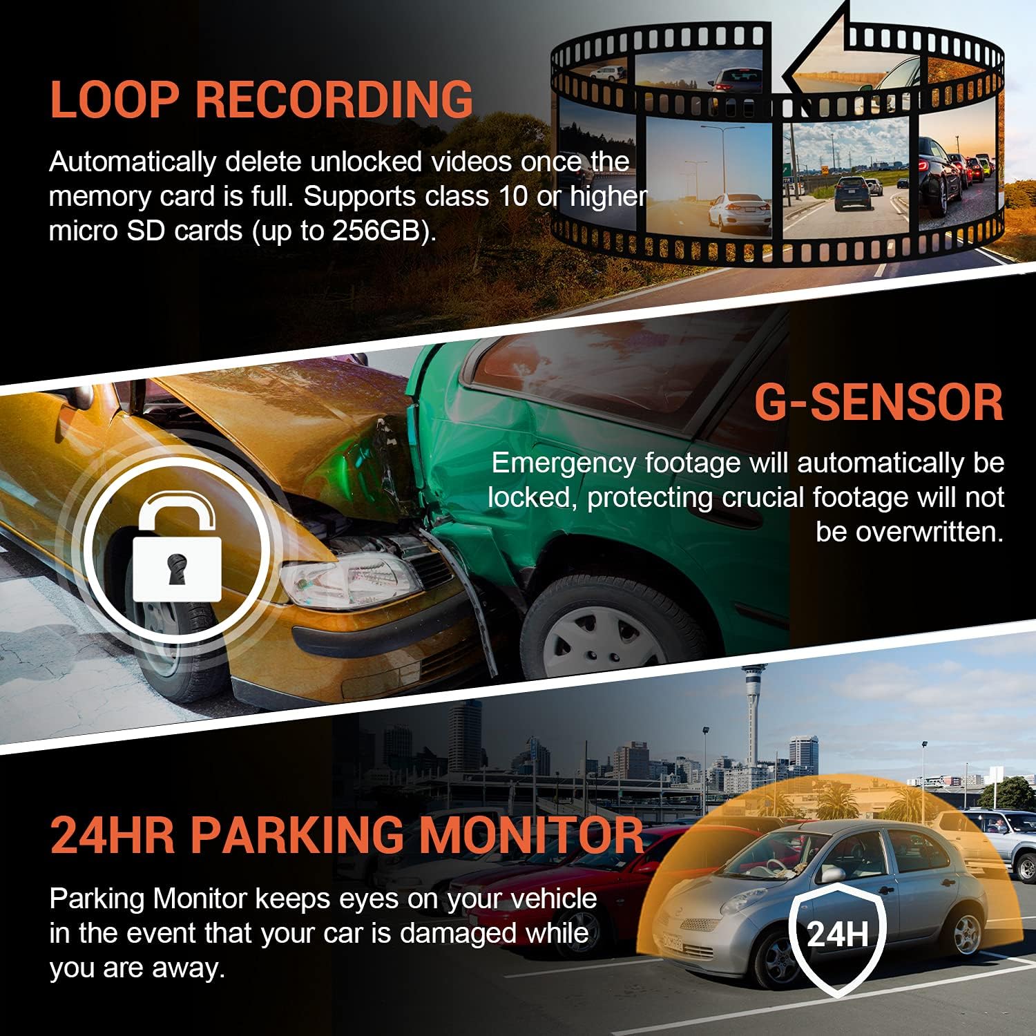 Rexing V1P 4K 2.4" LCD 2160p Front + 1080p Rear Wi-Fi 170° Wide Angle Dual Channel Dashboard Camera Recorder Car Dash Cam with Rear Cam, G-Sensor, WDR, Loop Recording Mobile App Supercapacitor （2021）