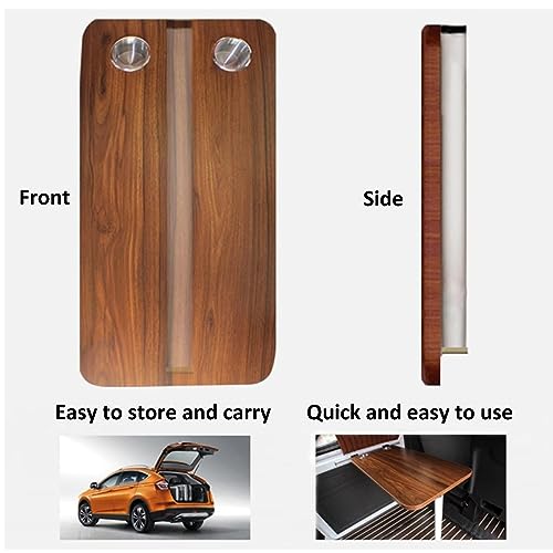Rv Dinette Table, Wall Mounted Desk, Folding Wall Table, Fold Down Table, Wall-Mounted Table, White Adjustable Steel Brackets, for Rv, Home Office, Bedroom or Kitchen (Wood Grain 39x79cm/15x31in)