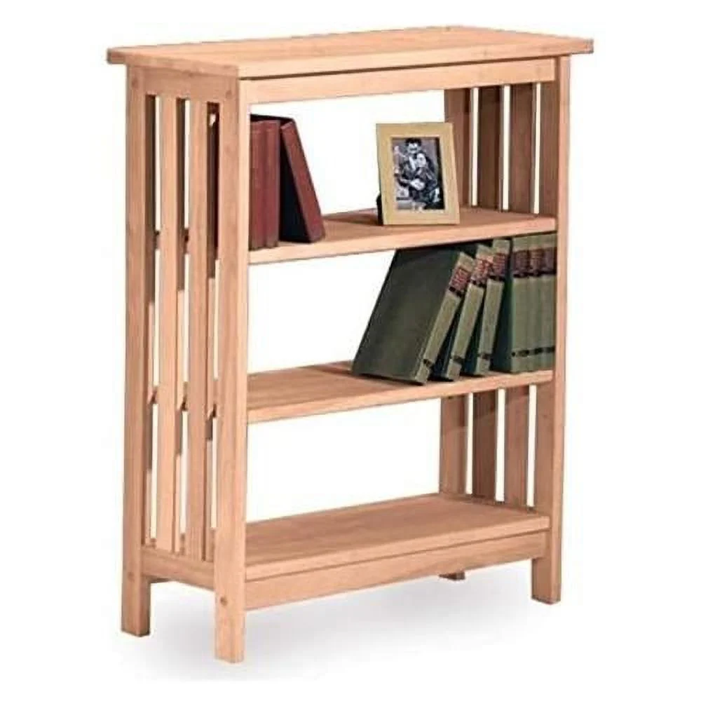 3 Shelf Bookcase In Unfinished