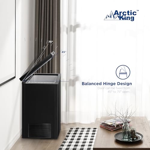Arctic King ARC050S0ARBB 5.0 Cu.ft Chest Freezer with Removable Basket, Black