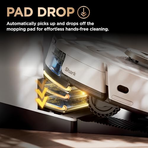 Shark Robot Vacuum & Mop Combo, PowerDetect NeverTouch Pro, Self-Emptying, Self-Refill with Self-Clean Pad Wash & Dry, 60-Day Debris Capacity, 30-Day Refill Tank, 5 PowerDetect Technologies, AV2800ZE