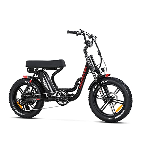 ADDMOTOR Motan Ebike Moped-Style 20'' Fat Tire Electric Bike, 105 MI, 750W Motor, 48V/20Ah Battery, M-66 R7 Step Thru Snow Mountain Electric Bicycle with Long Banana Seat