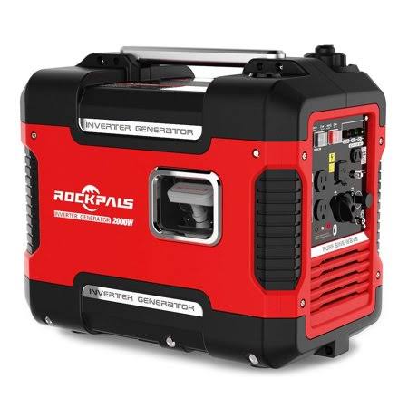 Rockpals 2000Watt Super Quiet Portable Generator Gas Powered Inverter Generator with 9 Hours Run Time, Carb Complaint with Eco-M