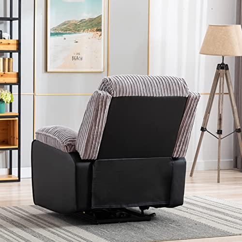 Power Recliner Chair - Modern Recliner Chair with Remote Control and Side Pockets, Adjustable Angle Reclining Sofa Chair for Adults, Single Recliner Home Theater Seat for Living Room (Brown)