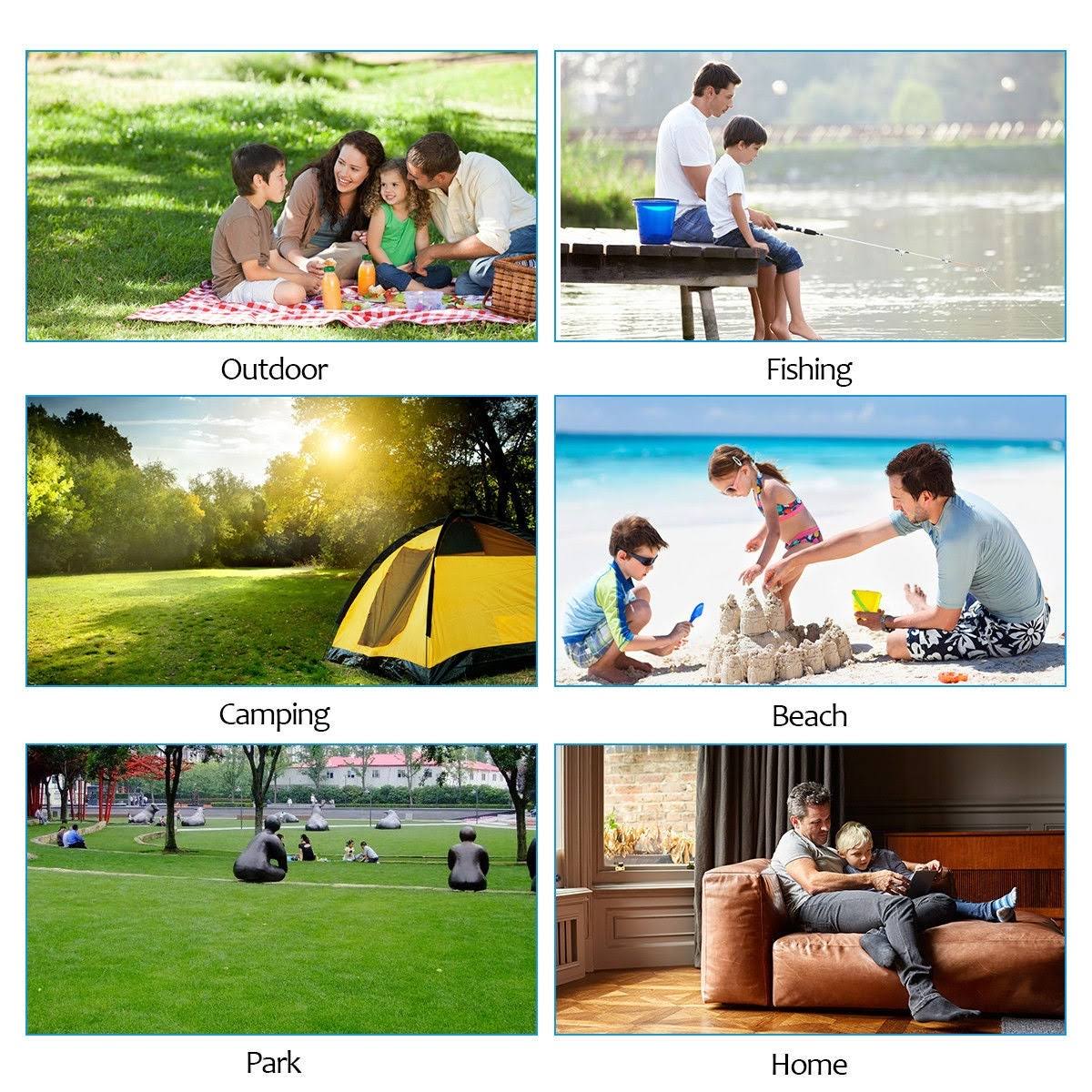 Goplus Collapsible Portable Swivel Camping Chair 360degreesFree - Blue