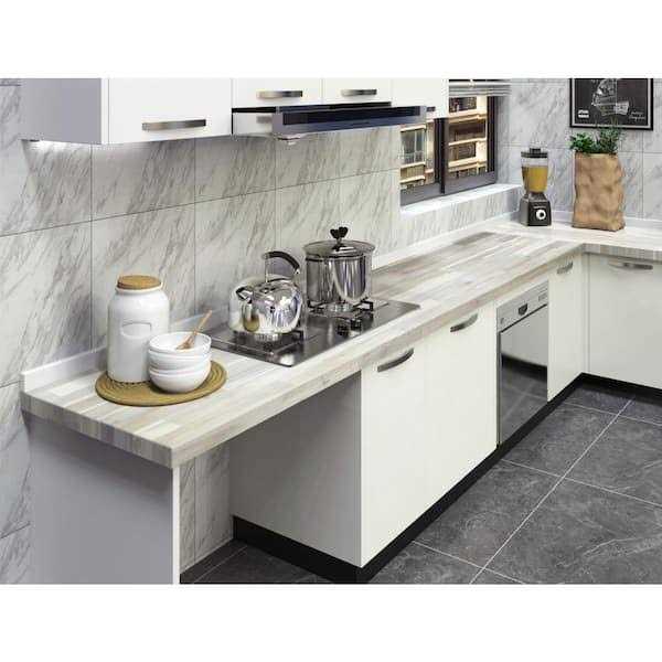 Interbuild Acacia 6 ft. L x 25 in. D x 1.5 in. T Butcher Block Countertop Stain