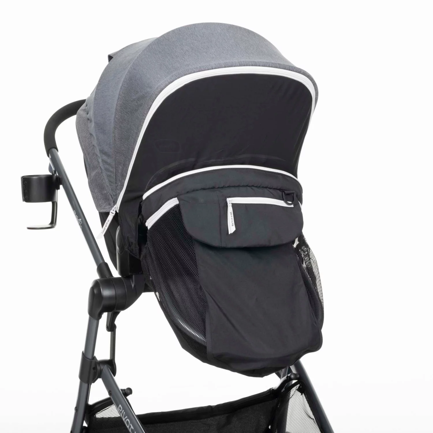 Evenflo Pivot Vizor Travel System with LiteMax Infant Car Seat (Chasse Black), Unisex