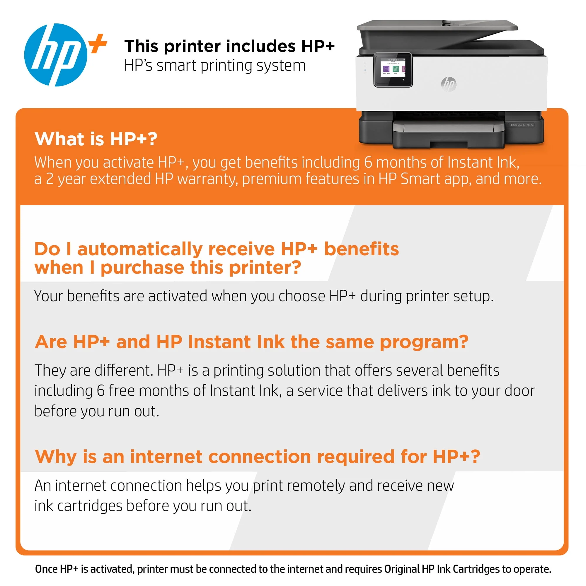 HP OfficeJet 9025e All-in-One Wireless Color Inkjet Printer - 6 months free Instant Ink with HP+