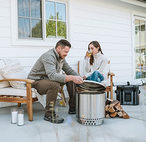 Solo Stove Yukon Lid - Premium 304 Stainless Steel Fire Pit Cover, Modern Round Design, Versatile Tabletop Accessory, Compatible with Solo Stove Bonfire, Wood Burning and Camping Accessory