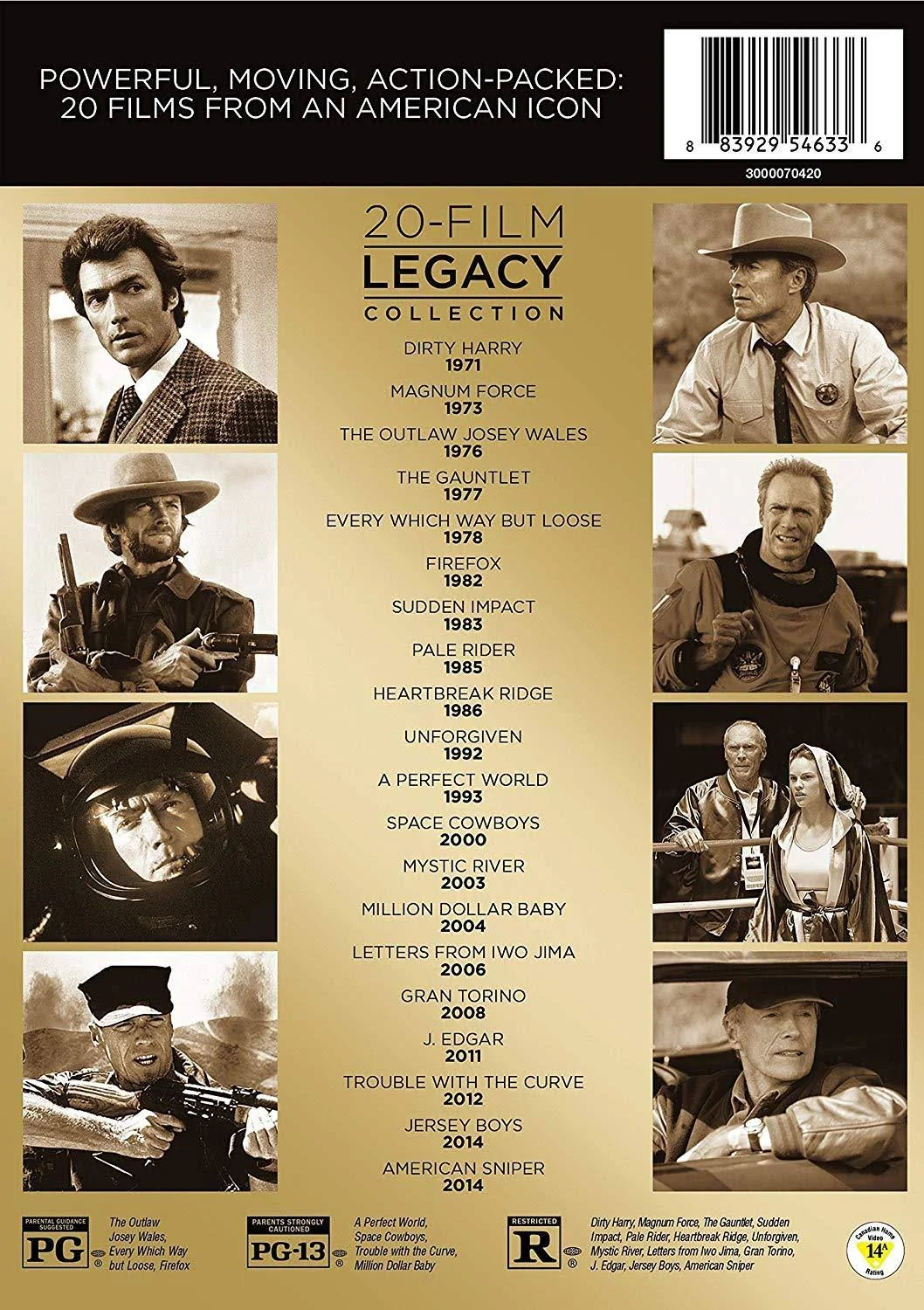 Clint Eastwood Legacy Collection (20-DVD)