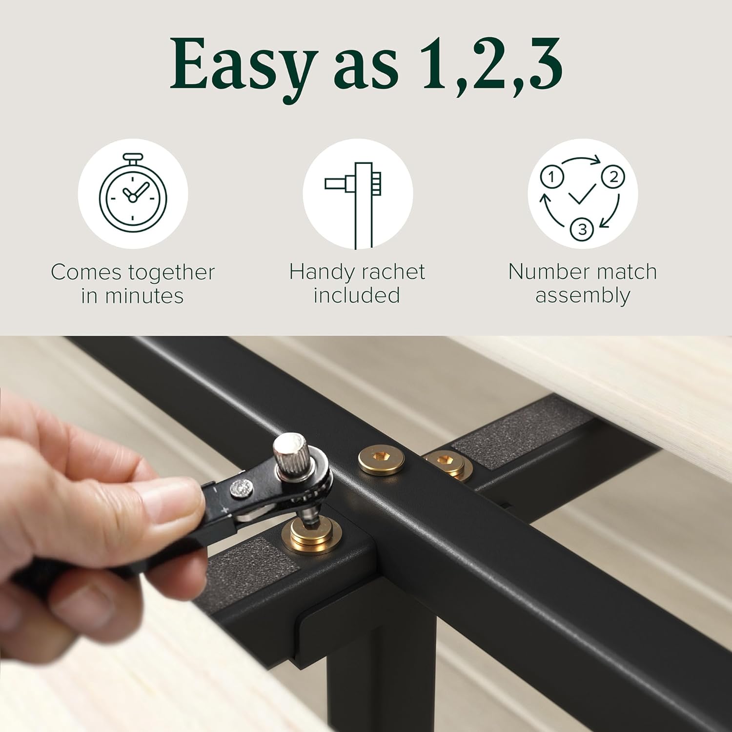 Zinus Ellie 14 Inch Bamboo Platform Bed Frame, Wood Slat Support, No Box Spring Needed, Easy Assembly, Full