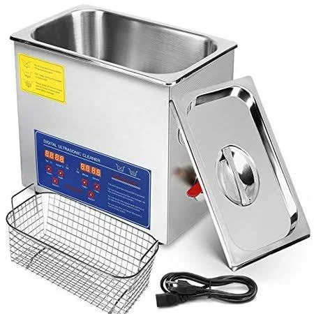 VEVOR Ultrasonic Cleaner 15L Heated Ultrasonic Cleaner with Heater Timer Stainless Steel, Adult Unisex, Size: 15 Large, Silver