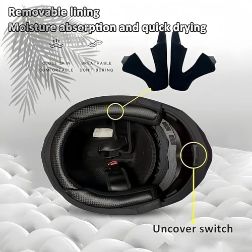 Bluetooth Modular Motorcycle Helmet,Motorcycle Helmet DOT/ECE Approved Full Face Flip Up Anti-Fog Double Visor Helmet Built-in Dual Speaker with Microphone for Adults Men Women