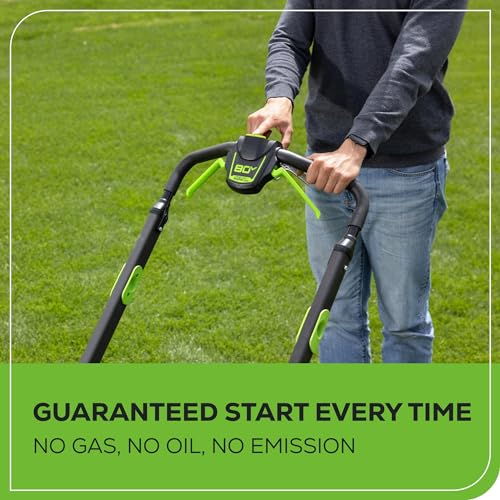 Greenworks 80V 25" Brushless Cordless (Self-Propelled) Dual Blade Lawn Mower (LED Headlight + Aluminum Handles), Battery And Charger Not Included