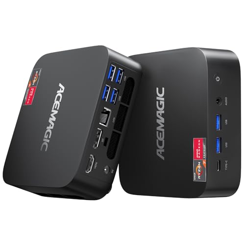 ACEMAGICIAN Kron Mini K1 Mini PC, Ryzen 7 5700U, 32GB DDR4 1TB NVMe SSD Mini Computers, Small Light Gaming PC 4K@60Hz Triple Display, Mini Desktop WiFi6 | Bluetooth 5.2 | Dual Channel | Auto Power On