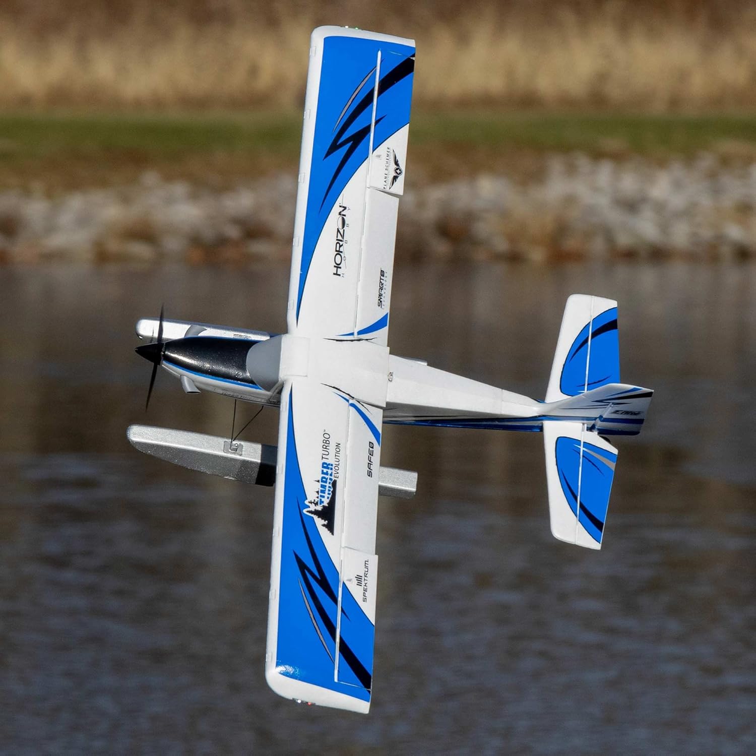 E-flite RC Airplane UMX Turbo Timber Evolution BNF Basic Transmitter Battery and Charger Not Included with AS3X and Safe EFLU8950 Airplanes B&F Electric
