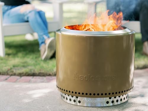 Solo Stove Bonfire 2.0 with Stand, 19.5 Inch Smokeless Fire Pit with Removable Ash Pan - Portable Outdoor Fire Pit - Stainless Steel Wood Burning Fireplace, Ideal for 4-6 People, 21.75 lbs
