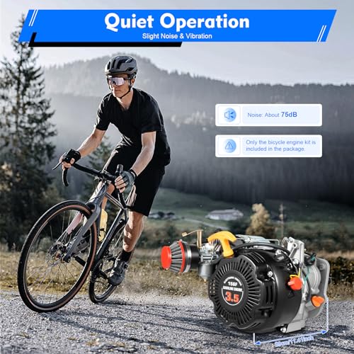 100cc 4-Strok Bicycle Engine Kit,Single Cylinder Gas Motorized Motor Bike Modified Engine Scooter,3600rpm Bike DIY Modified Engine Kit (Chain)