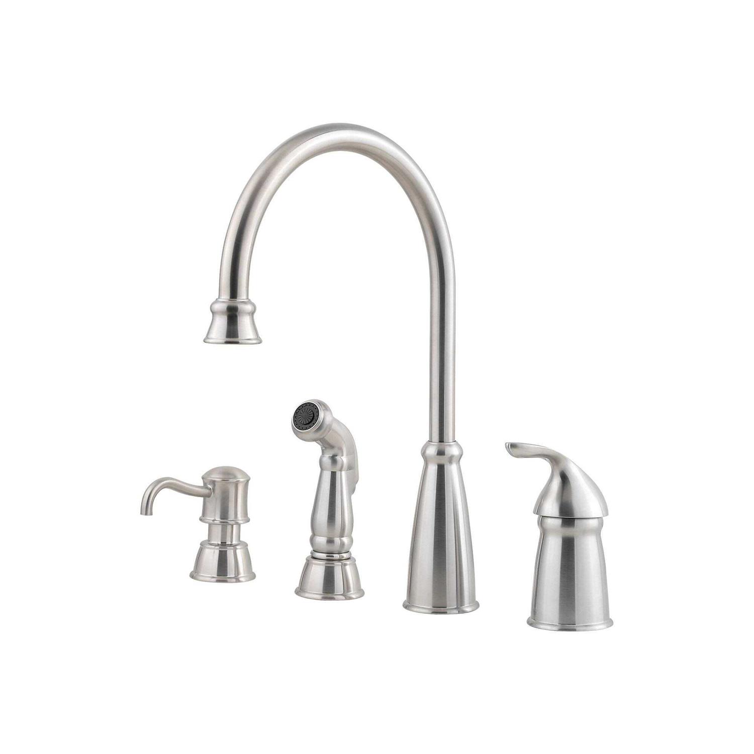 Pfister Avalon One-Handle Kitchen Faucet with Side Spray GT26-4CBS