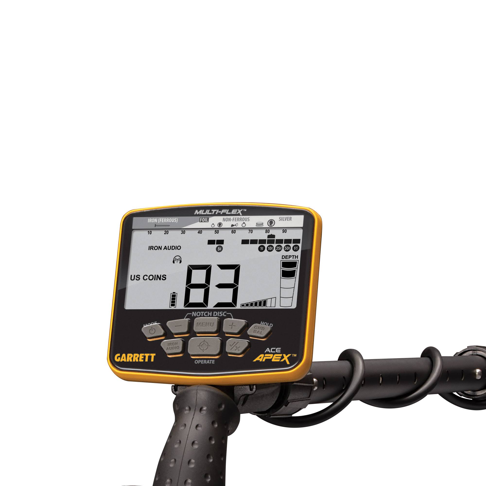 Garrett Ace Apex Metal Detector with Garrett Pro-Pointer at Z-Lynk and Carry Bag