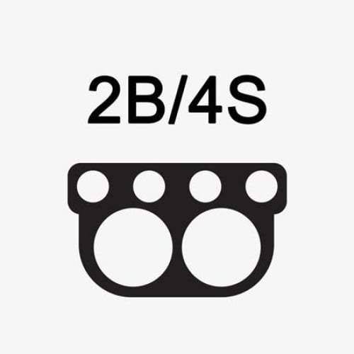Pro Series 2 Butt 4 Shaft Hard Cue Case PRO-96A