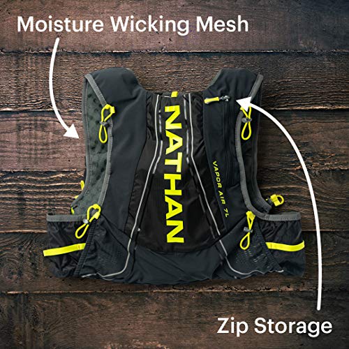 Nathan Men’s Hydration Pack/Running Vest – VaporAir 7L Capacity with 2.0 L Water Bladder Included, Hydration Backpack