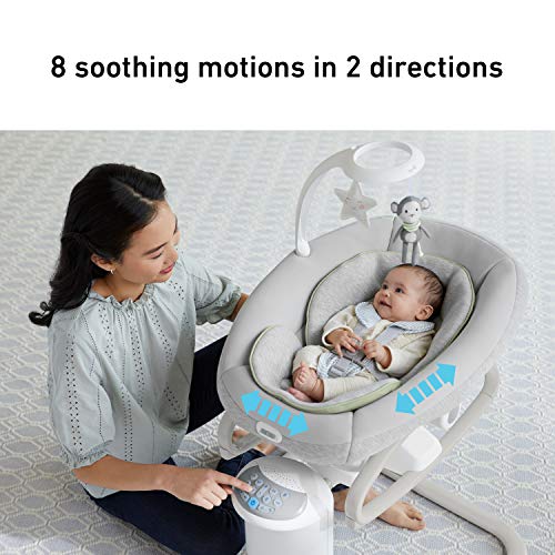 Graco Soothe My Way with Removable Rocker, Madden - Versatile Baby Swing & Portable Rocker