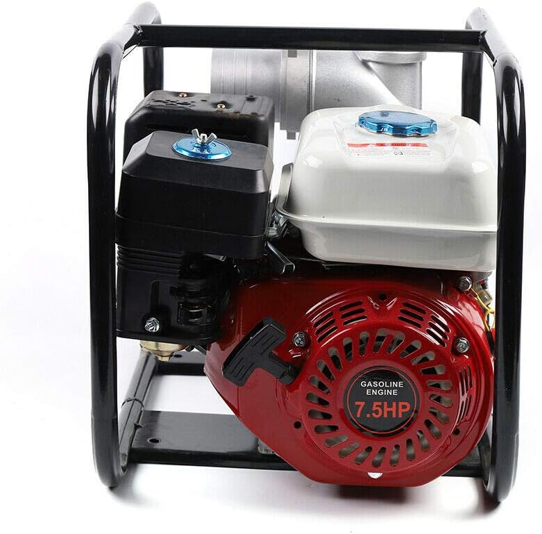 VPABES Gasoline Water Pump 3 Inch 210CC 4 Stroke 7.5HP Petrol Water Transfer High Pressure Pump for Irrigation Pool, Landscaping or Gardening Irrigation