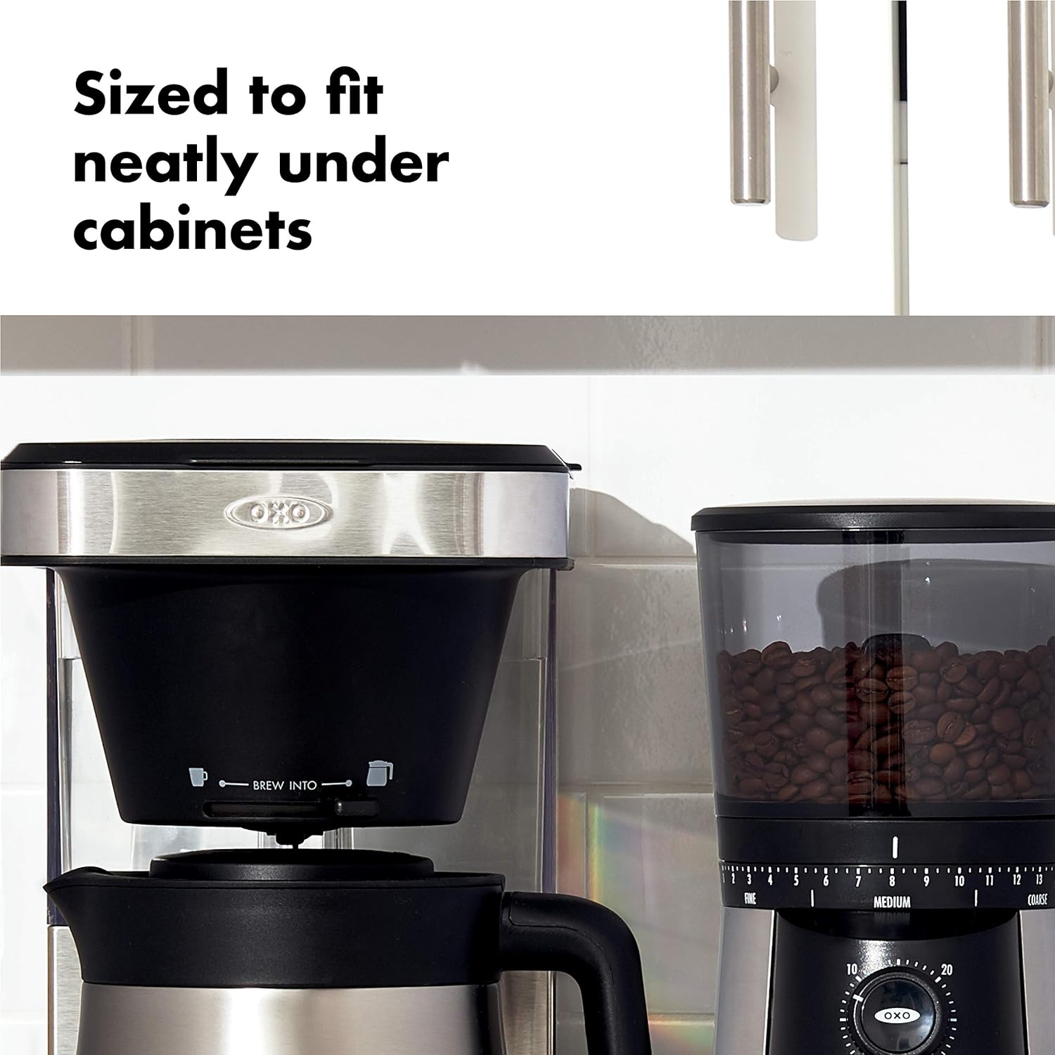 OXO Brew 8 Cup Coffee Maker, Stainless Steel 16 Oz Thermal Mug With SimplyClean Lid