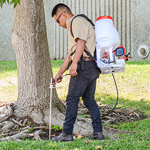 Tomahawk 5 Gallon Gas Power Backpack Sprayer 435 Pressure for Insecticide Fertilizer Bugs Weeds Mosquitoes and Ticks with Mist Attachment