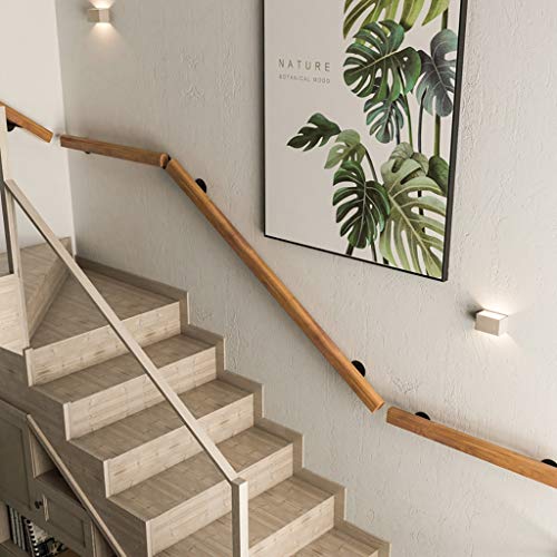 Handrail -Complete Kit(1ft-20ft). Elegant Solid Wood Stair Railings/Handrails, Villa Loft Interior Old Non-Slip Handles Family Access Hallway Fence, Pine (Size : 6ft)
