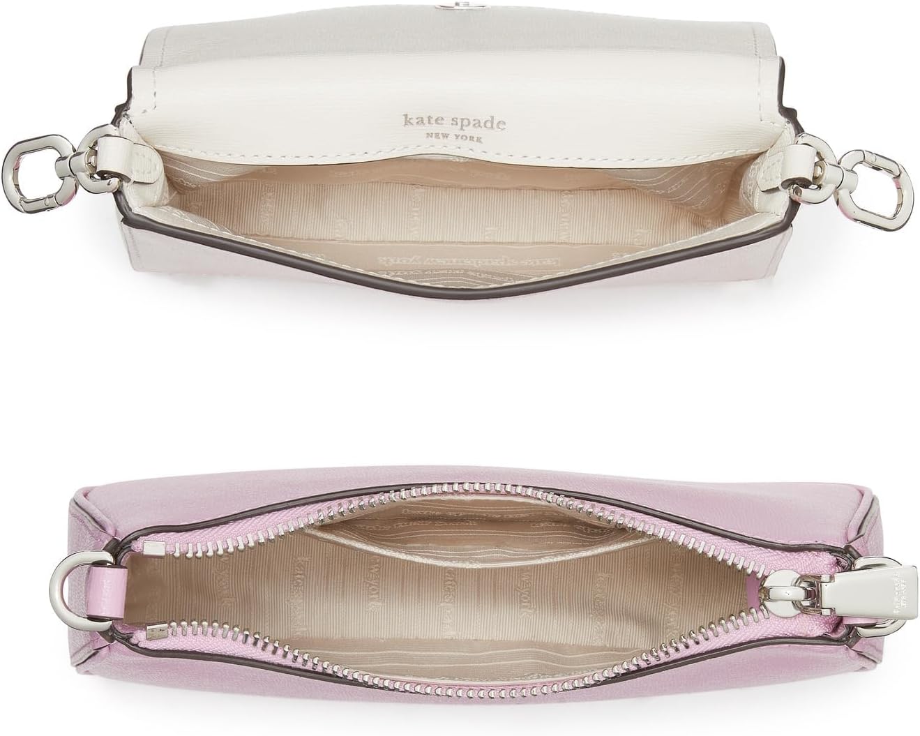 Kate Spade New York Colorblocked Saffiano Leather Double Up Crossbody, Parchment Multi