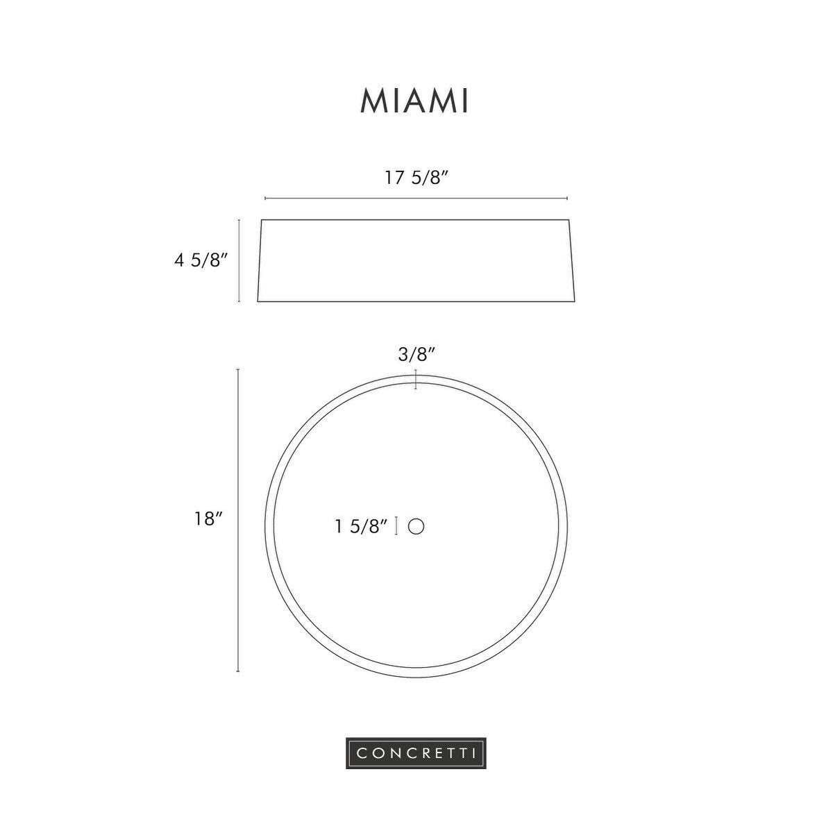 Concretti Designs Handmade Miami Concrete Vessel Sink/Washbasin - Yellow
