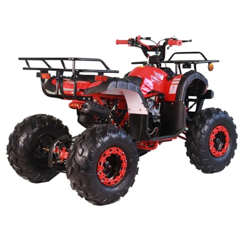 X-PRO ATV 4 wheelers for Sale 125cc ATV Quad Four Wheelers Youth ATV 4 wheelers with Remote Control(Burgundy)