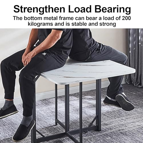 Folding Dining Table, Drop Leaf Dinner Table, Foldable Kitchen Table, Portable Foldable Dining Table, Space Saving Extendable Folding Dinner Table, for Kitchen, Small Spaces, Living Room (Color : Lig