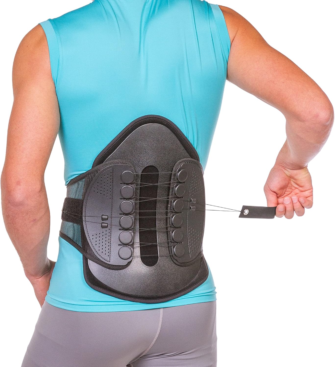 Spine Decompression Back Brace - MAC Plus Rigid Lumbosacral Corset Belt with Pulley System for Sciatica Pain, Disc Injury and After Laminectomy or Spinal Fusion Surgery (S)