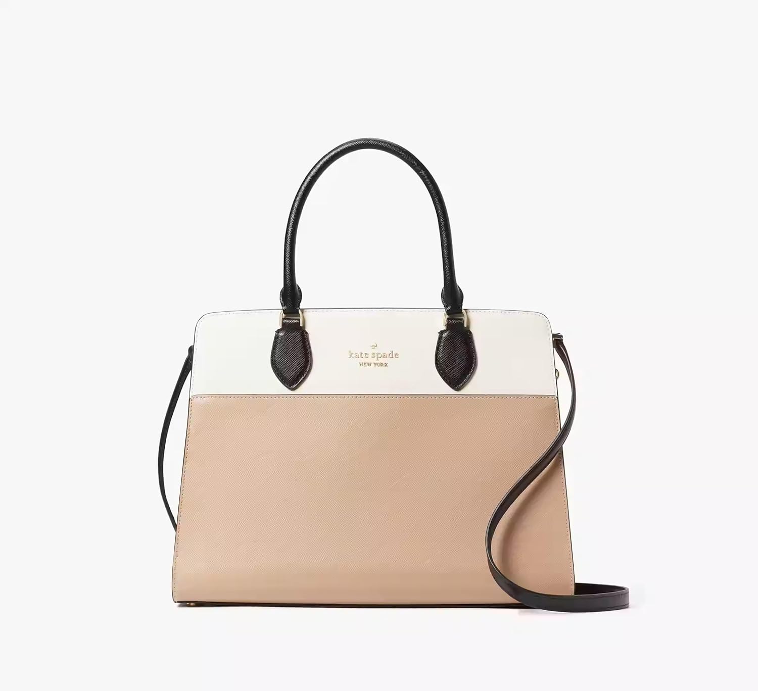 Kate Spade New York Madison Large Satchel Handbag (Toasted Hazelnut Multi)