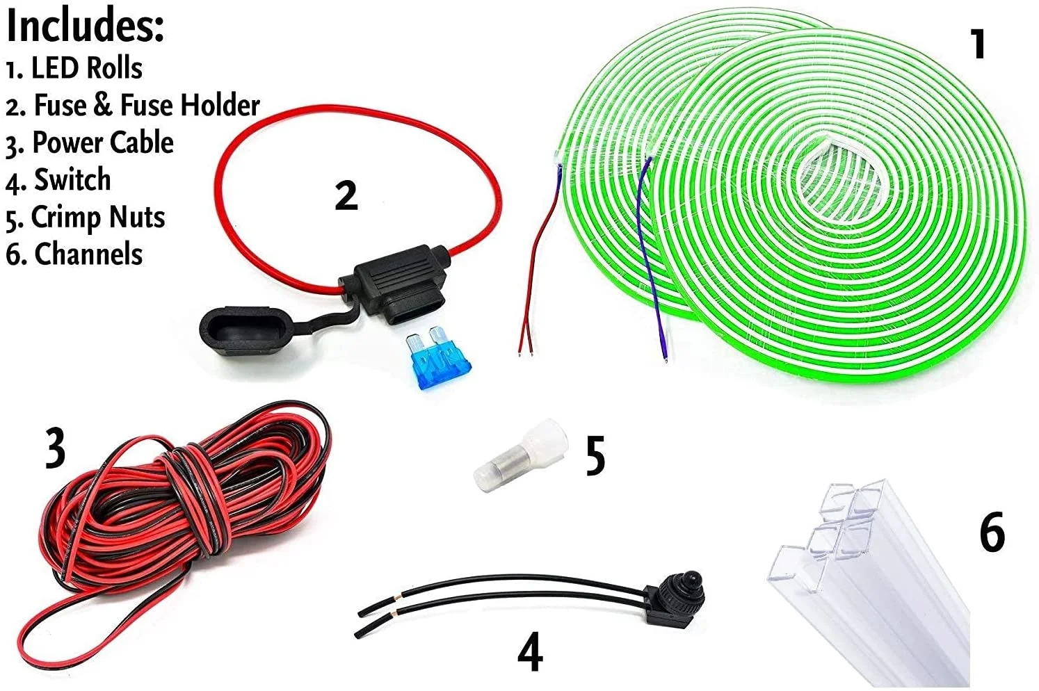 Pimp My Pontoon Neon Green LED Under Glow Deck Boat Lighting DIY Kit