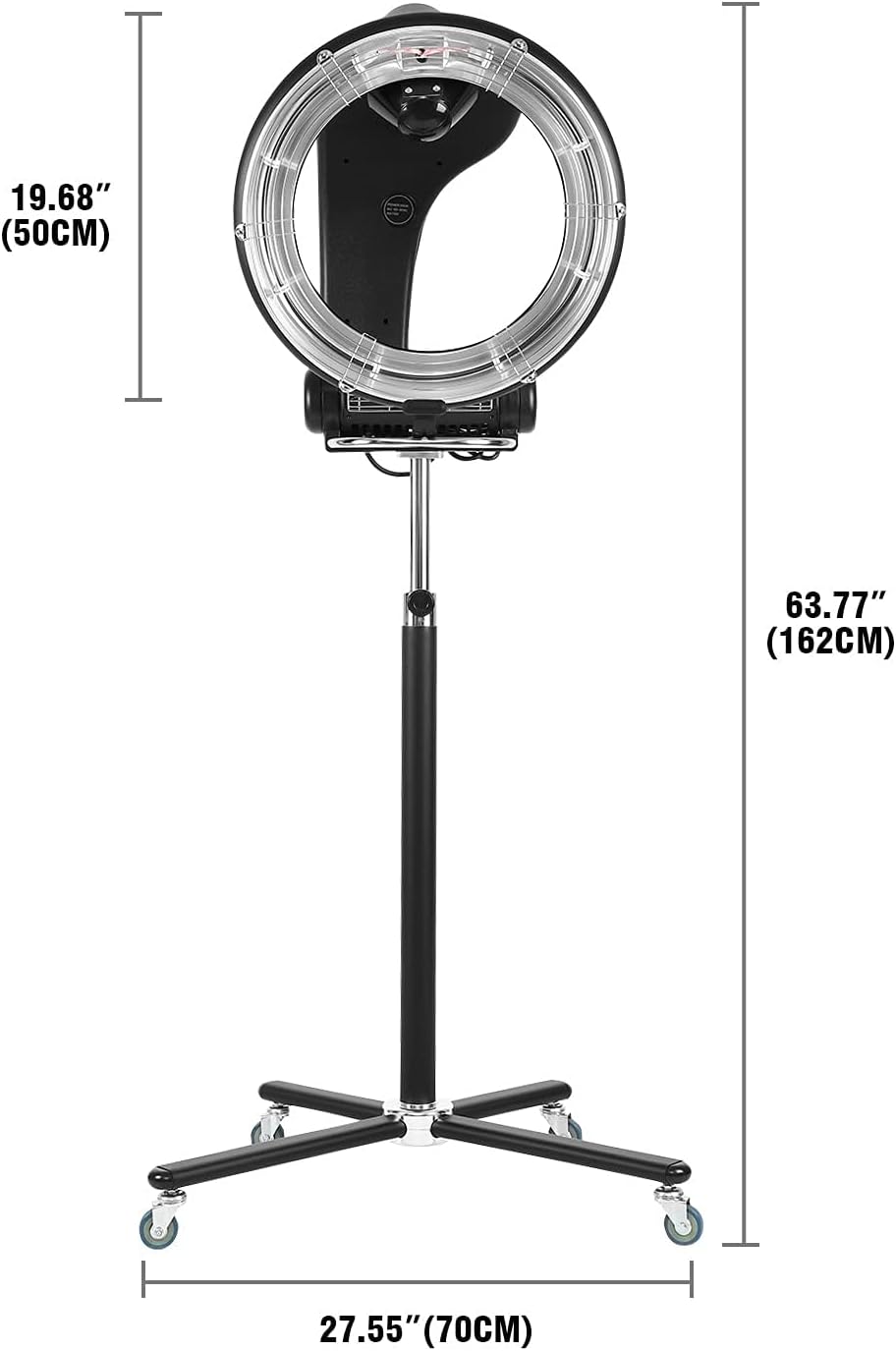 Professional Salon Standing Hair Dryer Orbiting Hair Dryer, 110V 950W Timer Adjustable Temperature Height 134-173cm, Color Treatment Hair Processor Perm Semicolor Styling Machine