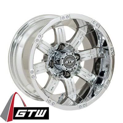 GTW Tempest 12 inch Chrome Golf Cart Wheel with 3:4 Offset