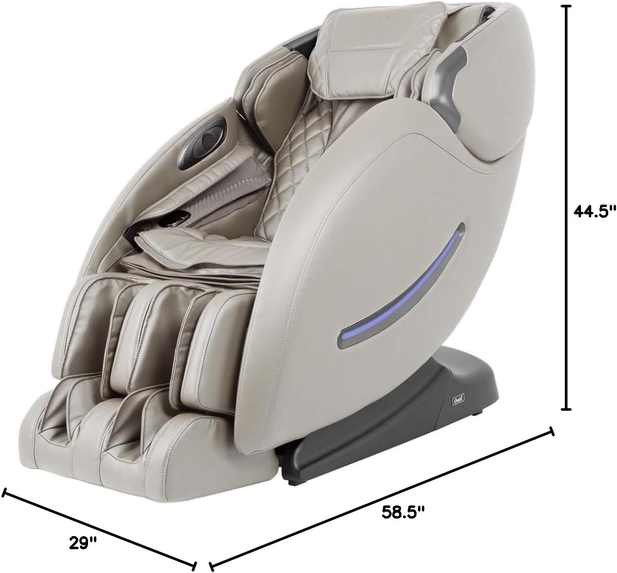 Osaki OS-4000XT TAUPE Massage Chair with LED Light Control, Taupe, Ache Sensor, L-Track Massage, 2-Step Zero Gravity Mode, 6 Massage Styles, 6 Auto Massage Programs, Space Saving Technology