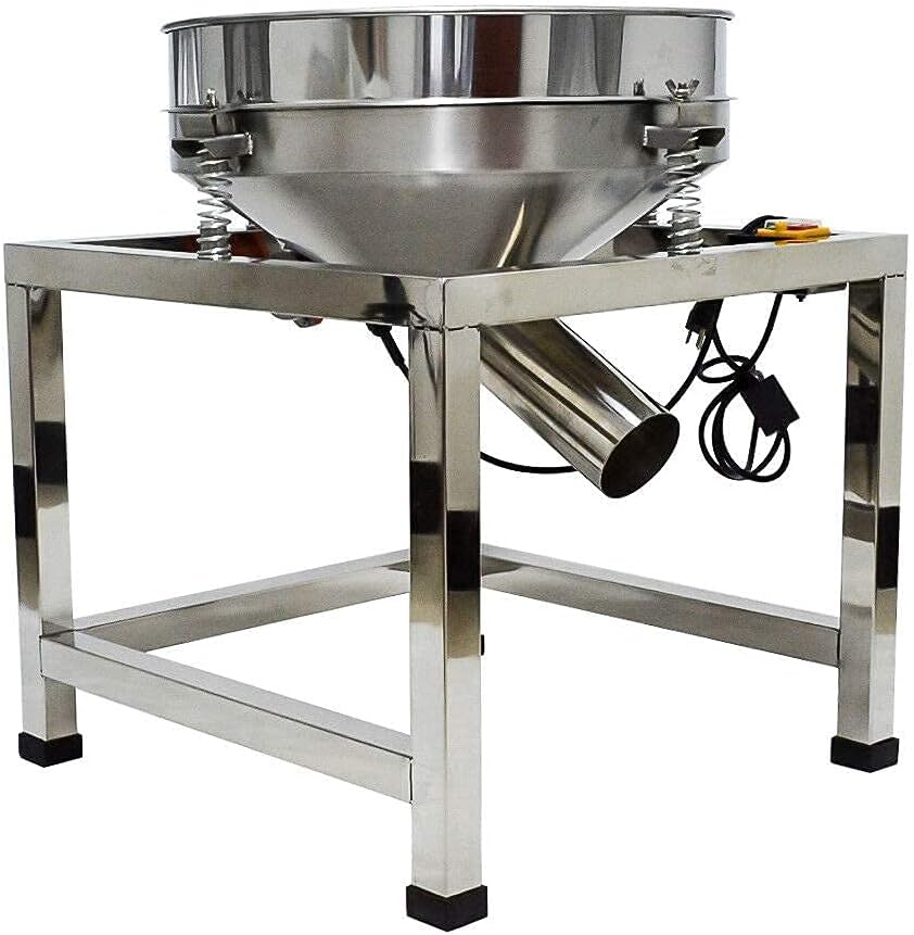 Taishi Commercial Automatic Electric Sifter Shaker Machine,Vibrating Flour Sifter with 19.6" 80 Mesh Sieve Screen for Baking Powder Grain Particles Food Industrial Processing, 110V