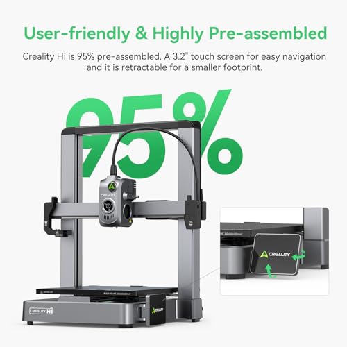 Creality Hi Combo Multicolor 3D Printer with CFS, 500mm/s High Speed Printing,Full-auto Leveling, Automatic Filament Reading, Fully Assemble, Silent Mode 3D Printers 10.24×10.24×11.81 inch