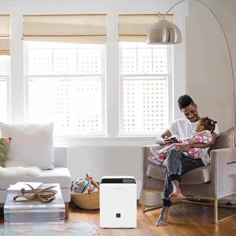 Frigidaire Dehumidifier, High Humidity 50 Pint Capacity, in White
