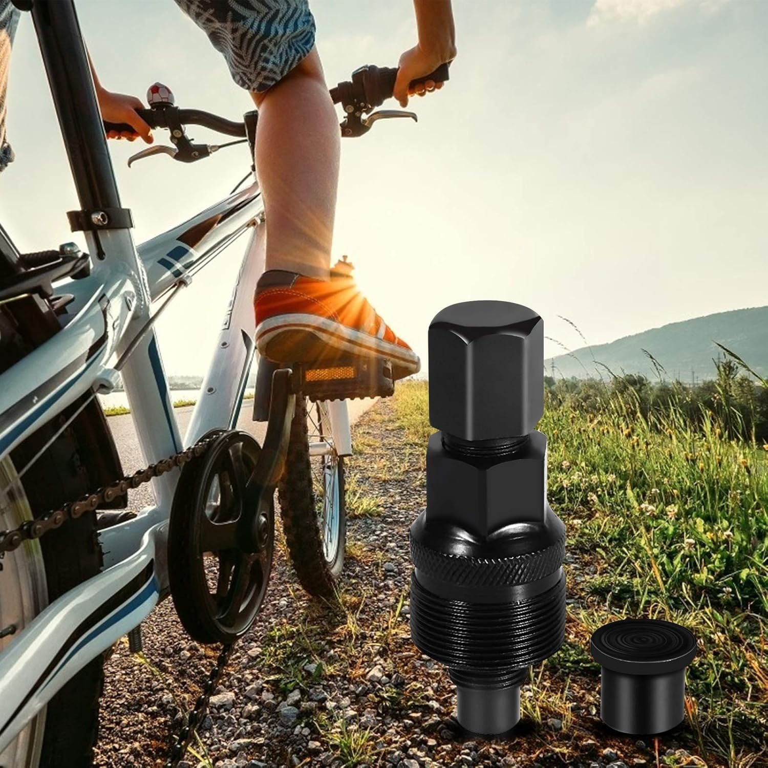 Yosoo Health Gear Bicycle Crank Puller, Bike Crank Removing Tool, Bicycle Crank Arm Puller Remover Crank Extractor Bottom Bracket Remover Tool Set for Mountain Bike Repair Pack of 2